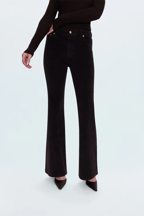 Kinsley Mid Rise Ultra Flare-Mocha