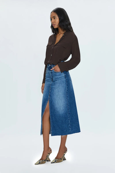 Alice High Rise Midi Skirt-Fairfax