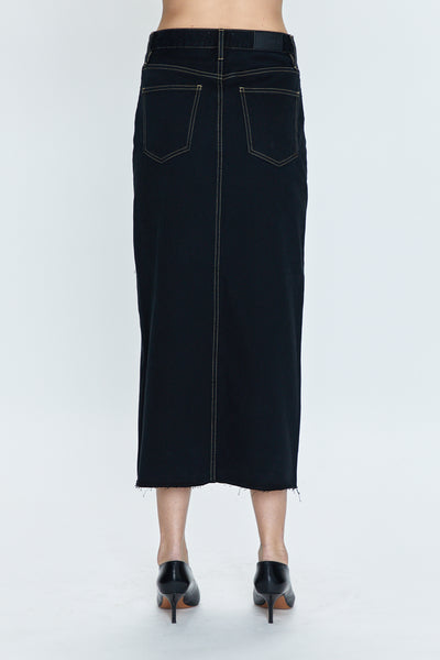 Alice High Rise Midi Skirt-Noir