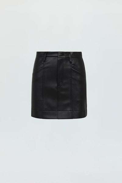 Tera High Rise Mini Skirt-Vegan Leather