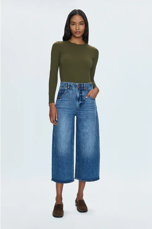 Bailey Long Sleeve Crewneck Top-Admiral