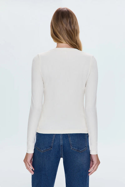 Bailey Long Sleeve Crewneck Top-Le Blanc