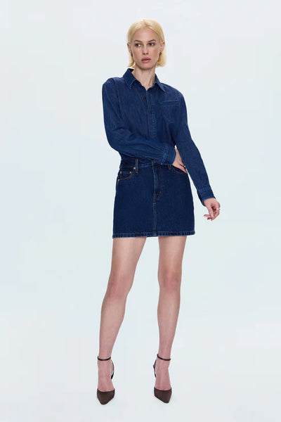 Pixie Mix Media Mini Dress-Gemini