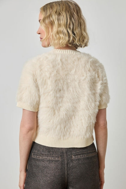 Short Sleeve Brushed Crewneck Top