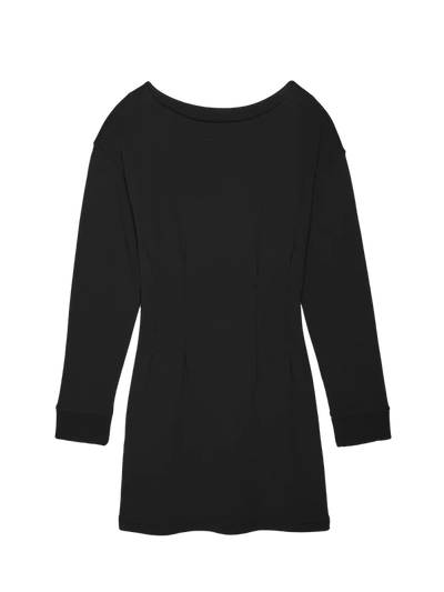 Ronni Sweatshirt Dress-Jet Black