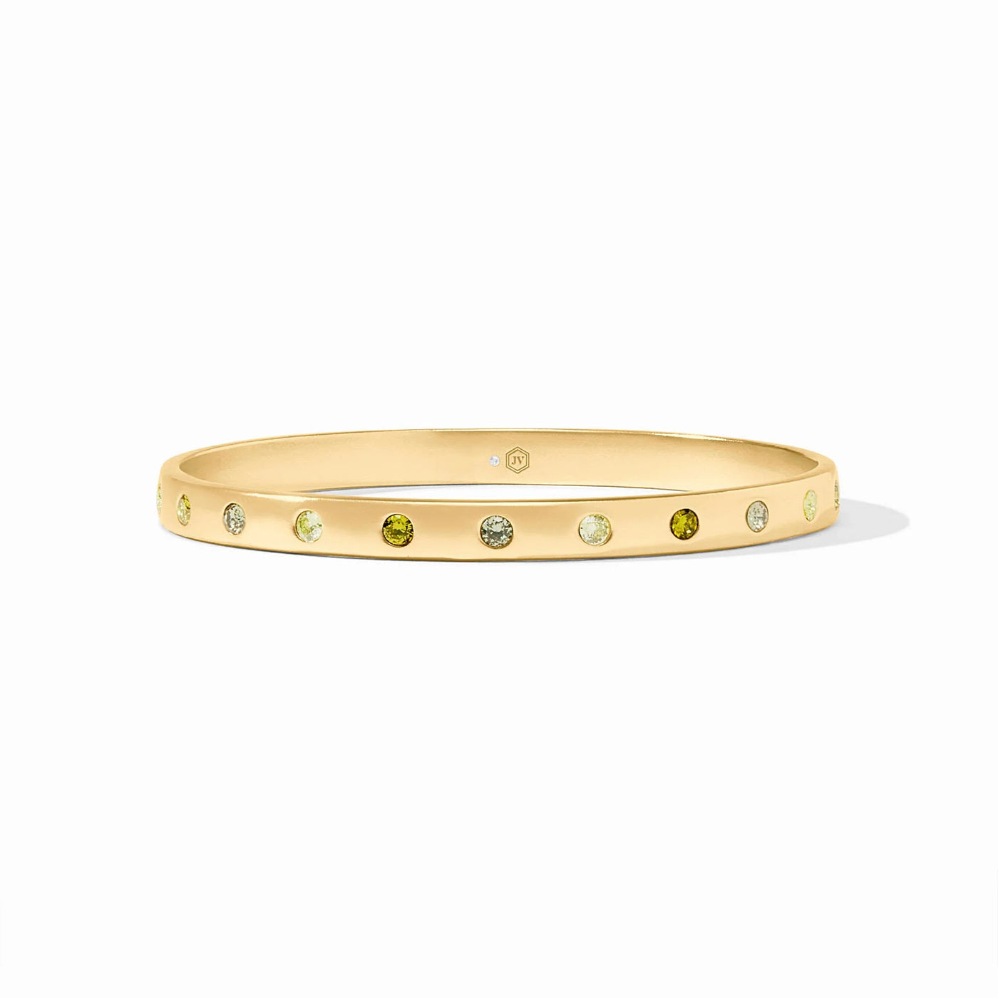 Rainbow Bangle-Gold-Shades of Jade-Size M