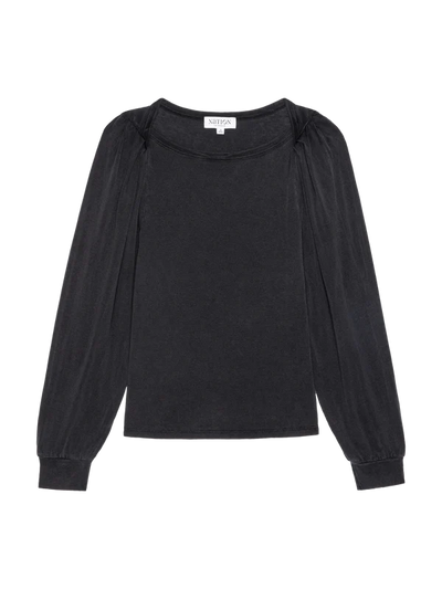 Sammy Envelope Neck Tee-Vintage Black