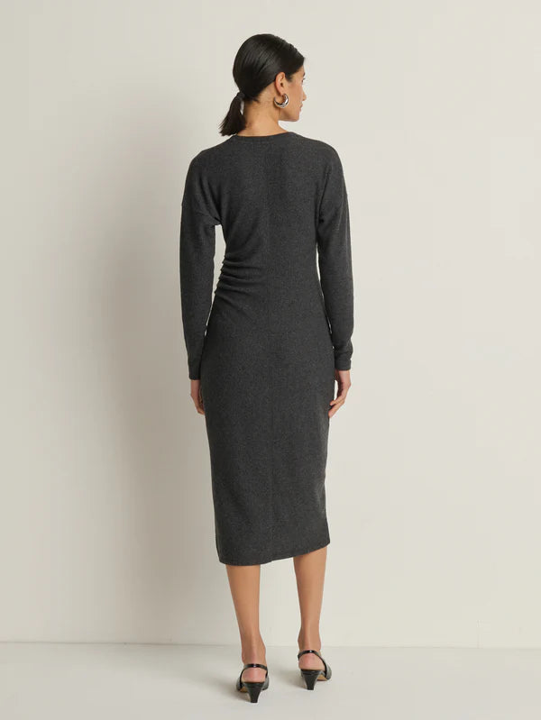 Sandrine Midi Dress-Heather Charcoal