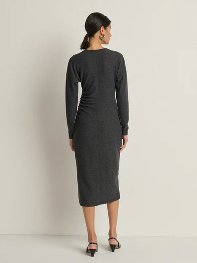 Sandrine Midi Dress-Heather Charcoal
