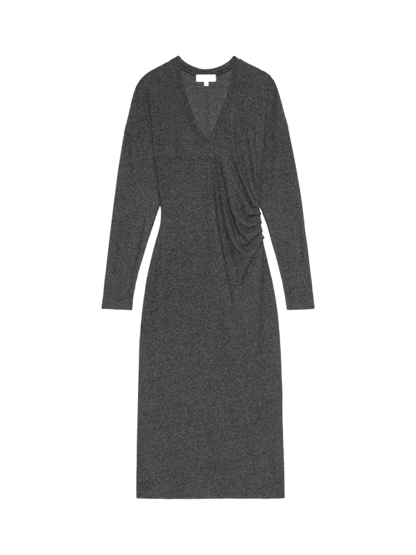 Sandrine Midi Dress-Heather Charcoal