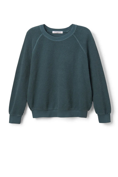 Ziggy Reverse Fleece Shrunken Crew: Slate