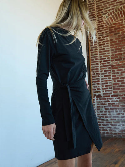 Taylor Wrap Dress-Jet Black