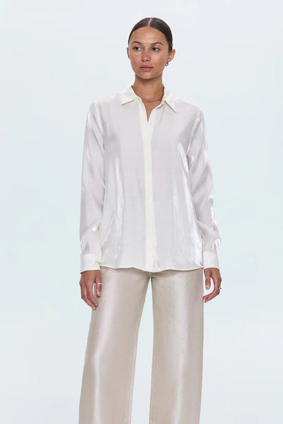 Tilda Button Up-Ecru