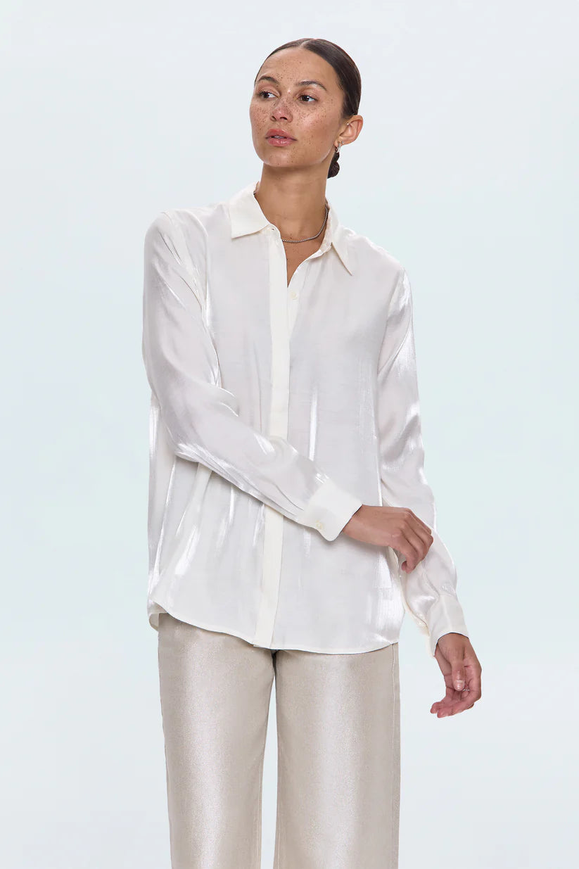 Tilda Button Up-Ecru