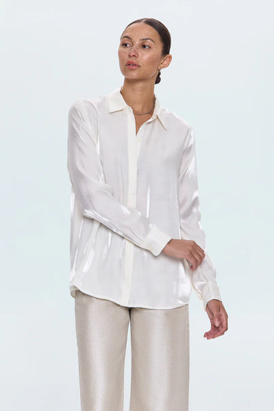 Tilda Button Up-Ecru