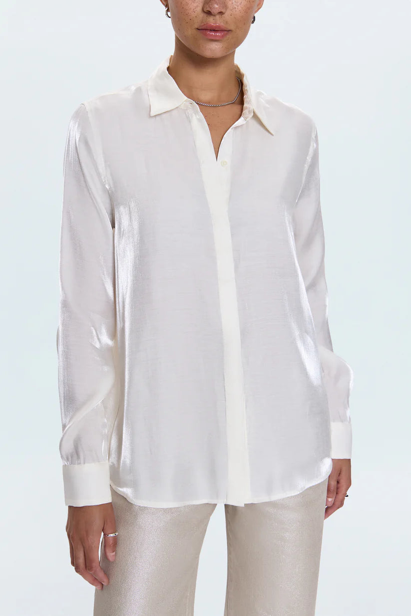 Tilda Button Up-Ecru