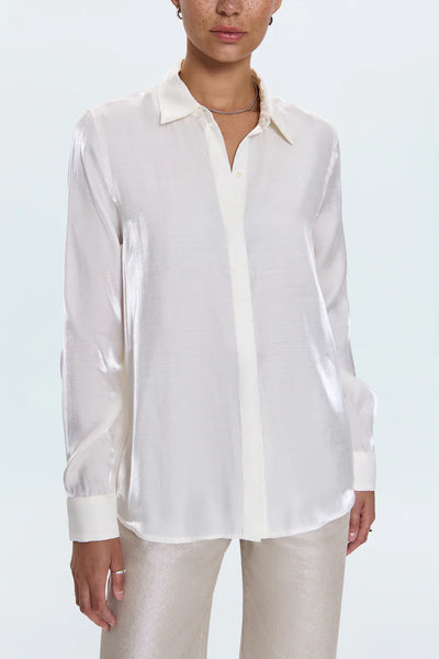 Tilda Button Up-Ecru