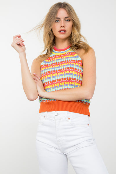 Multi Colored Novelty Top