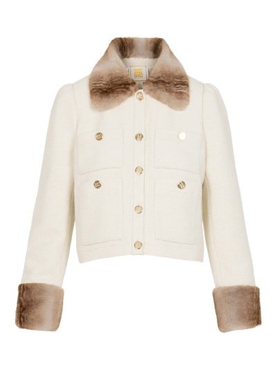 Lady Jacket-Chenille Boucle-Winter White
