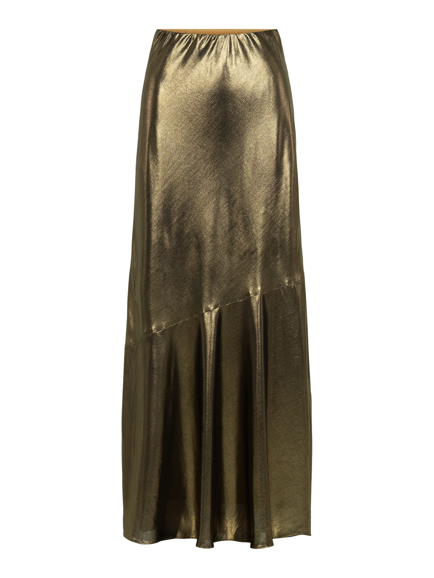Bias Skirt-Liquid Gold