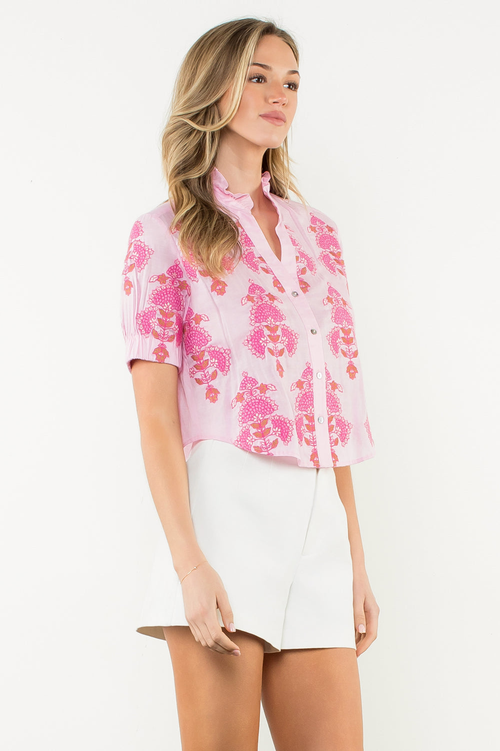 Short Sleeve Embroidered Top