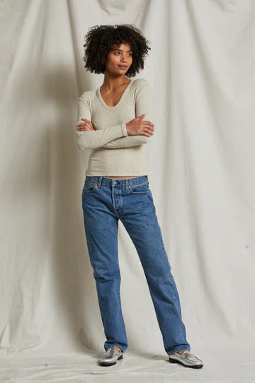 Whitney Sweater Rib U Neck Tee