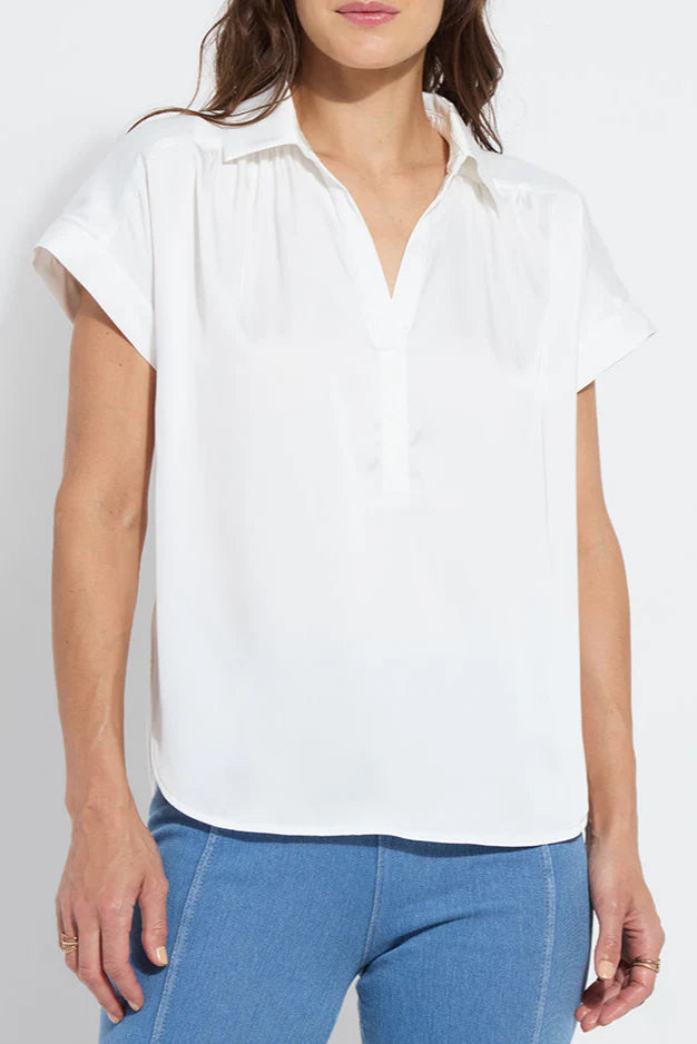 Amaya Pull On Top-Off White