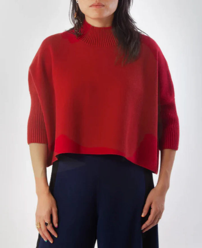 Aja Sweater-Scarlet