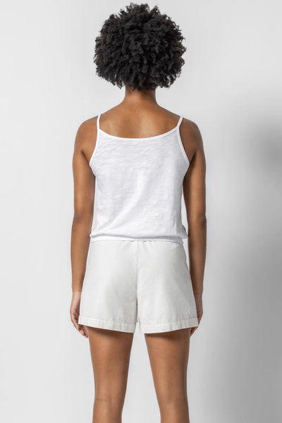 Elastic Hem Camisole-White