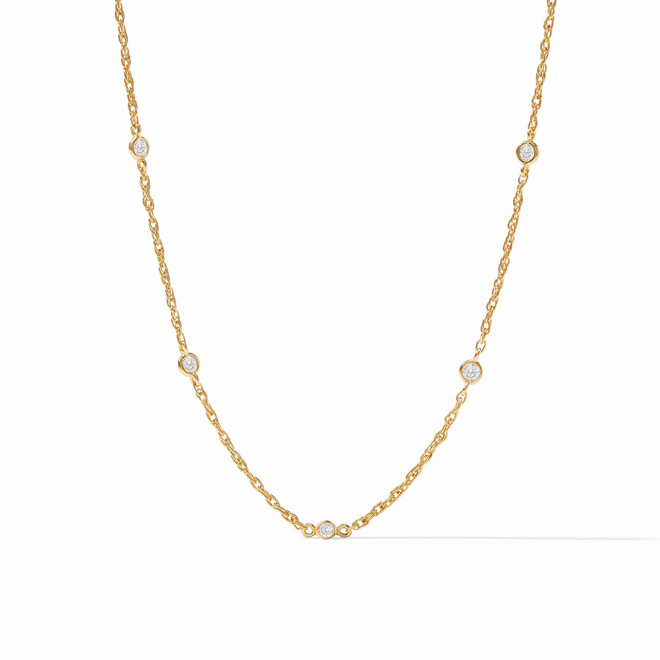 Celeste Delicate Station Necklace-Cubic Zirconia