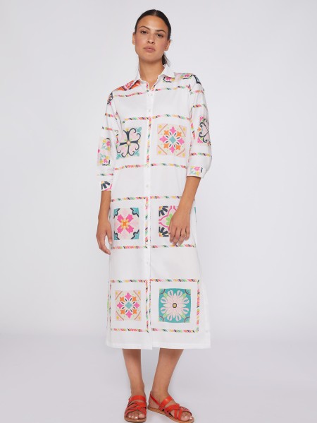 Antonella Tile Design Print Dress