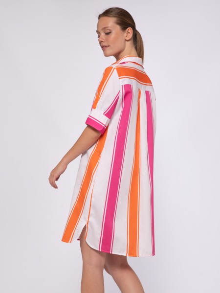 Hester Pink and Orange Striped Dress