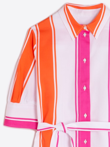 Hester Pink and Orange Striped Dress