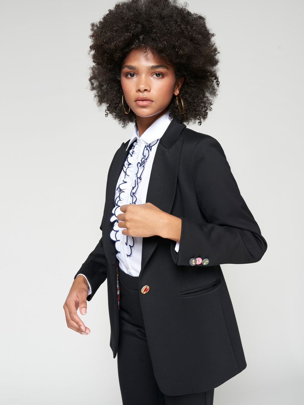 Sophia Knit Blazer-Black