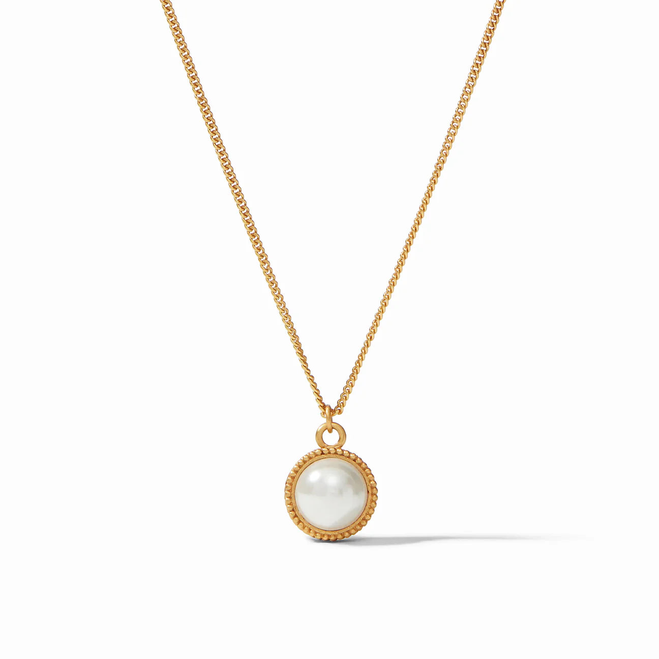 Fleur-de-Lis Solitaire Necklace-Pearl