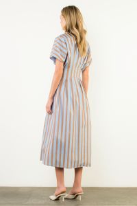 Striped Button Up Maxi Dress