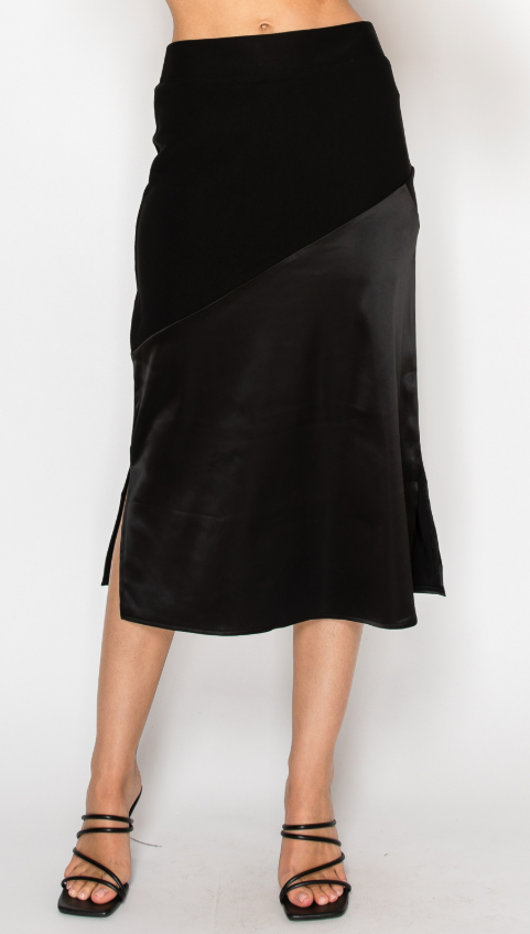 Keira Midi Skirt-Black