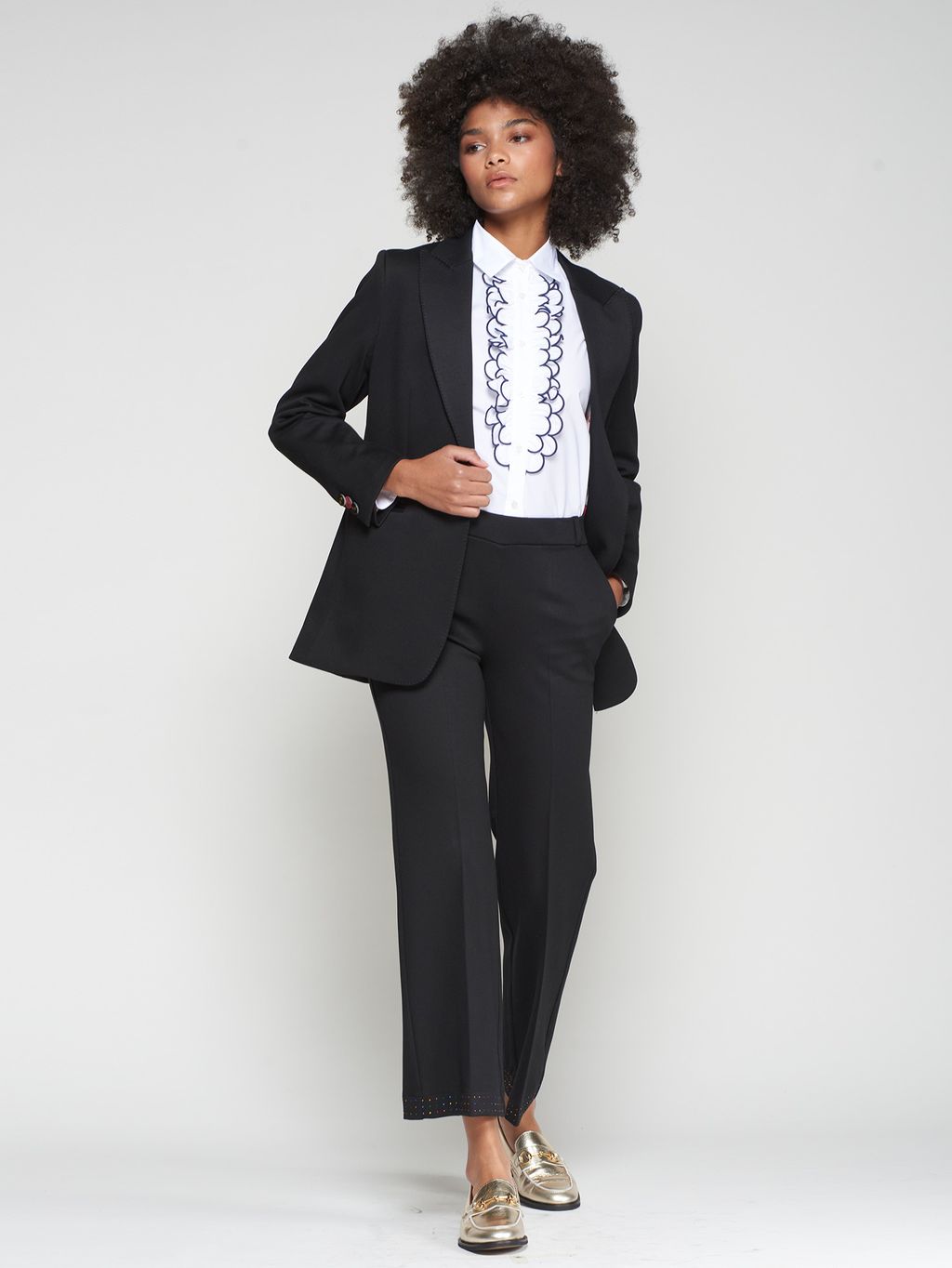 Sophia Knit Blazer-Black