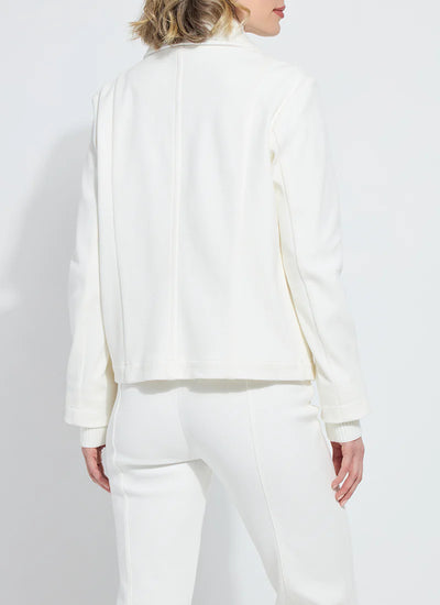 Maude Cropped Peacoat-Winter White