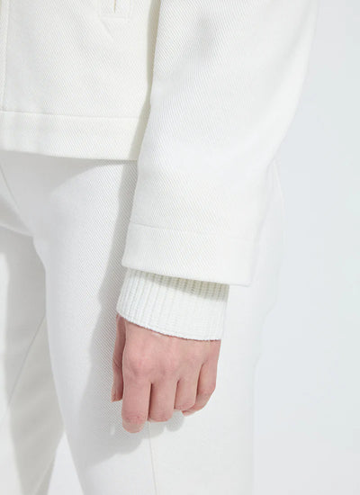 Maude Cropped Peacoat-Winter White