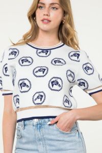 Equestrian Embroidered Novelty Top