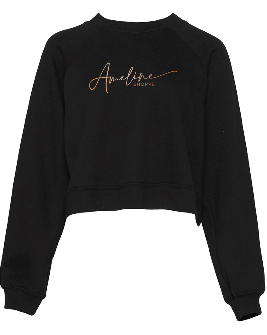 Ameline Logo Crop Sweatshirt