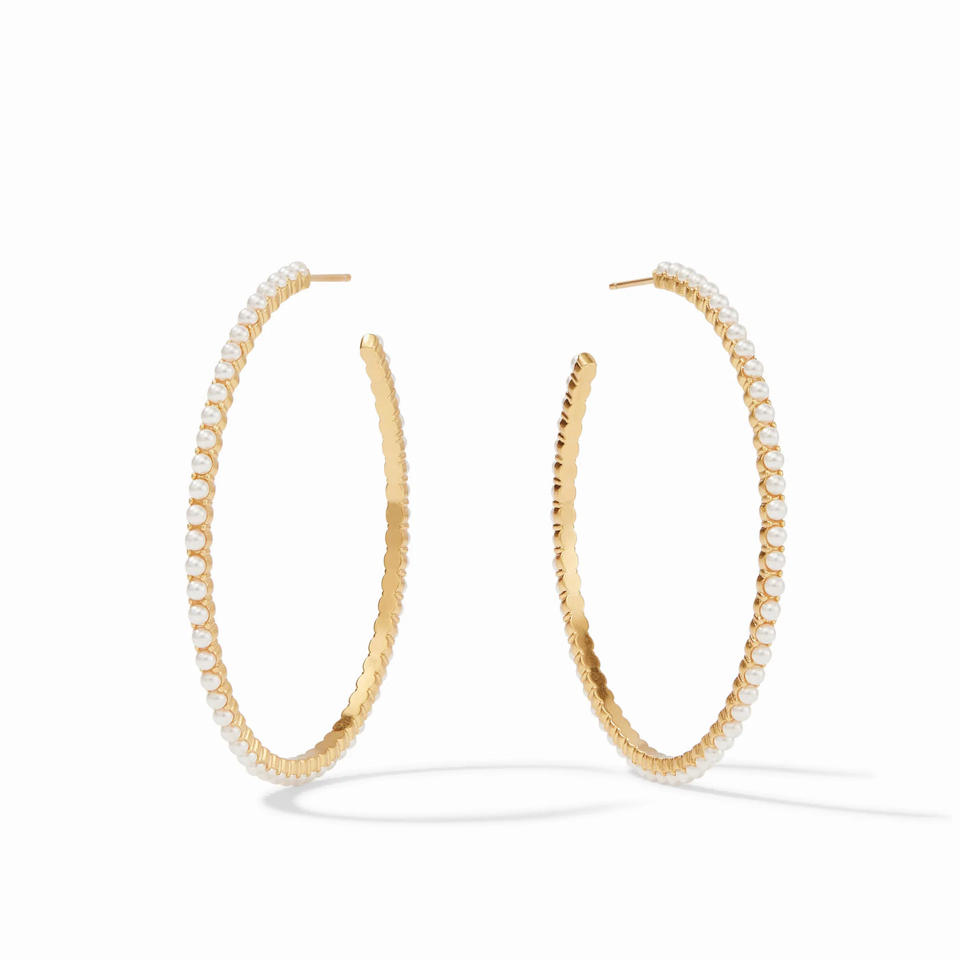 Juliet Hoop Gold Pearl Extra Large